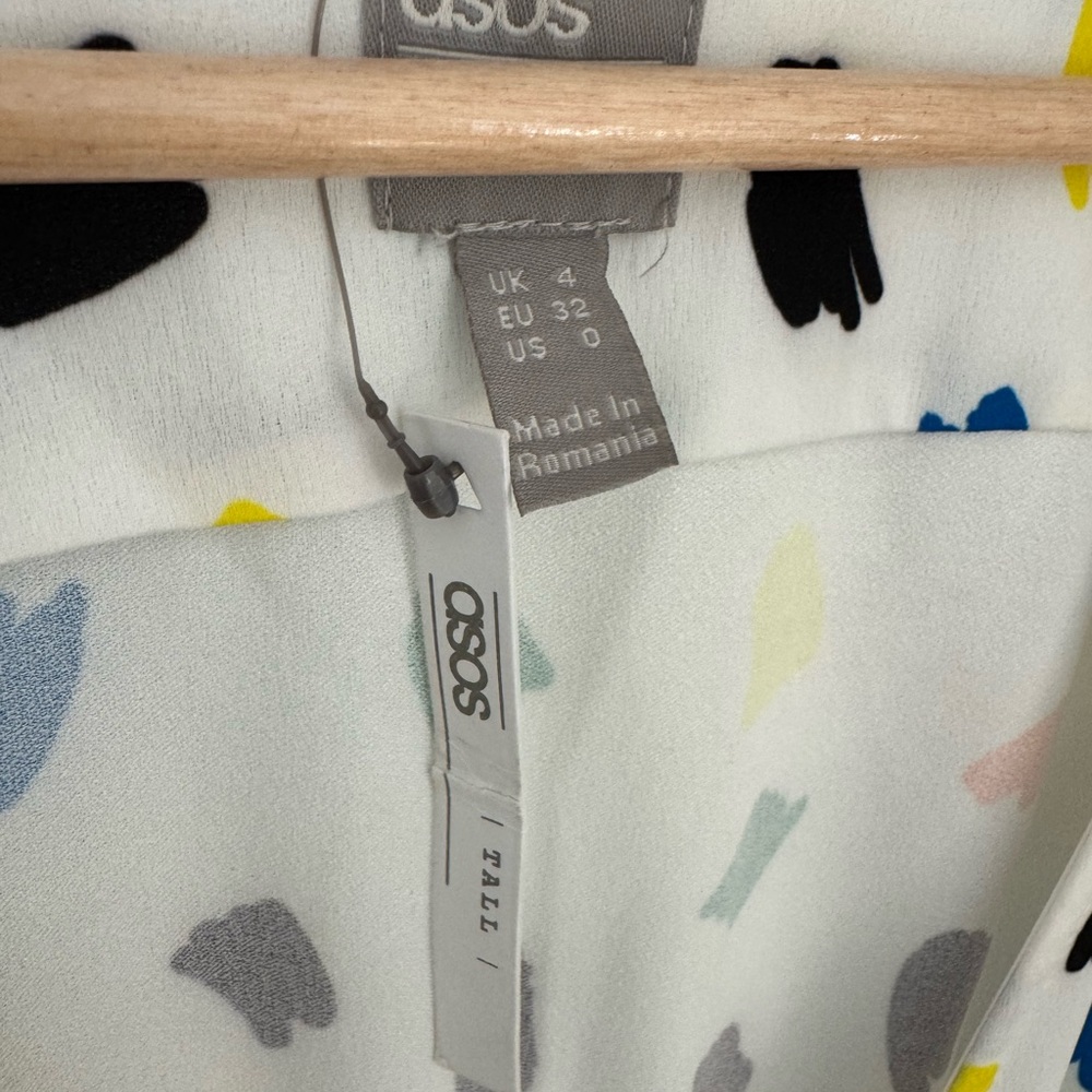 NWT ASOS Multicolor Abstract Print Dress - Picture 3 of 3
